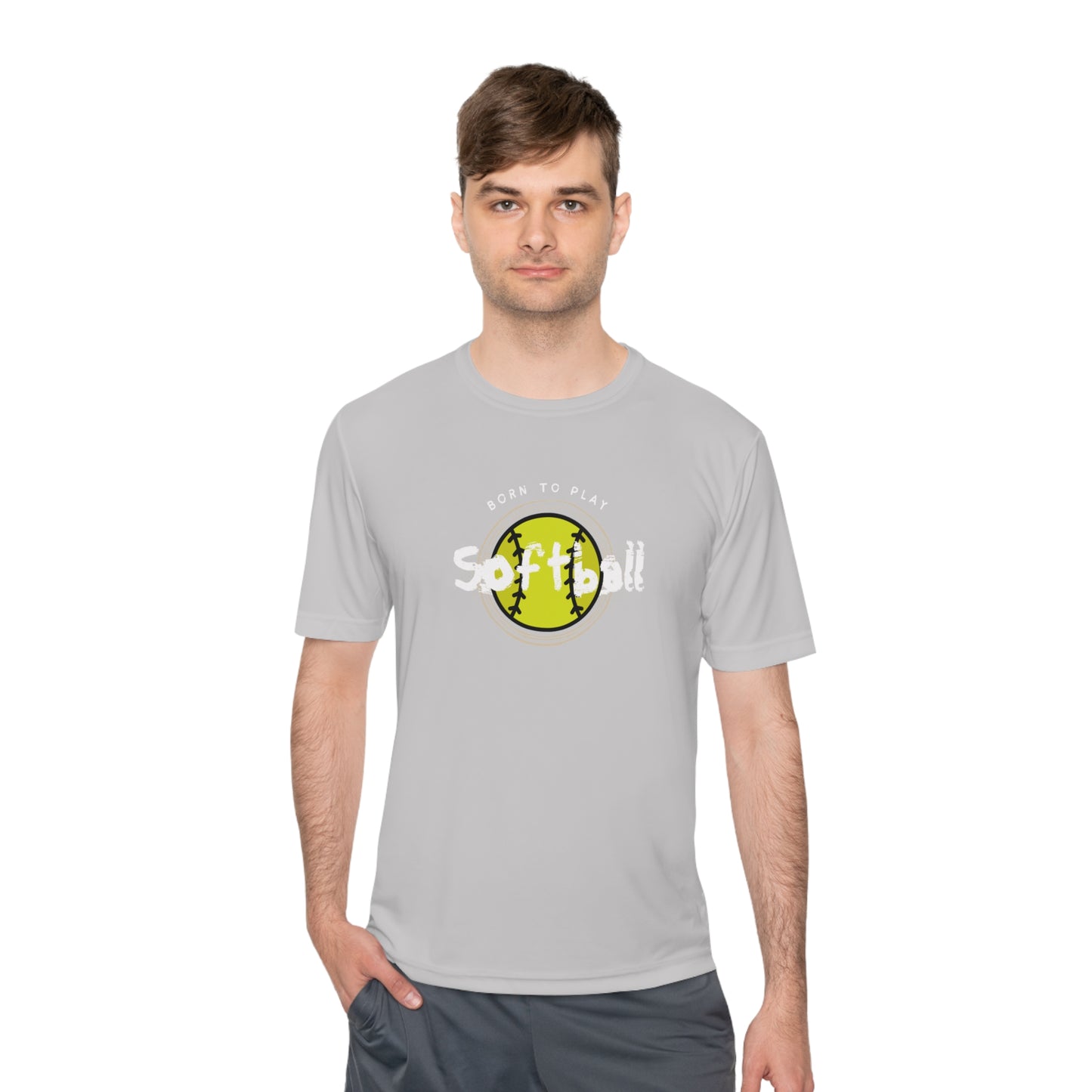 Born to Play Softball Unisex Moisture Wicking Tee