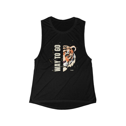 Way To Go Tiger Women's Flowy Scoop Muscle Tank