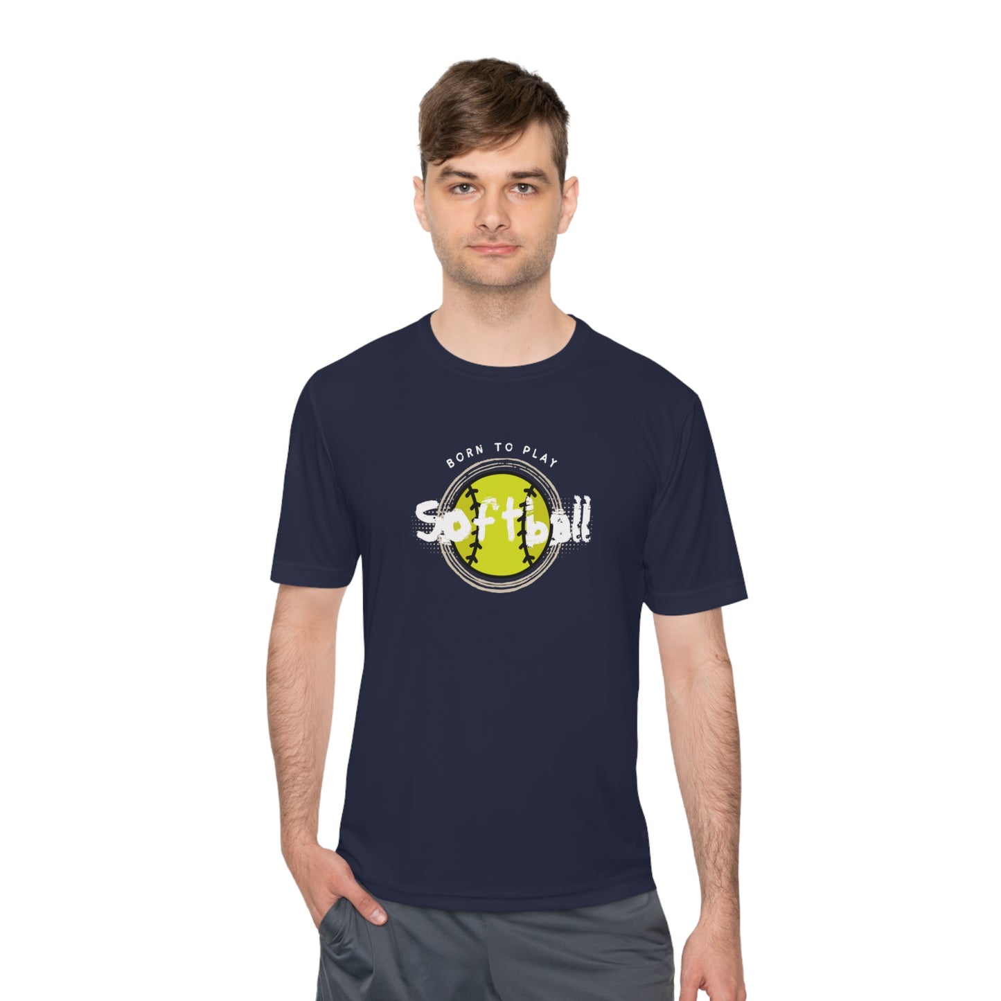 Born to Play Softball Unisex Moisture Wicking Tee