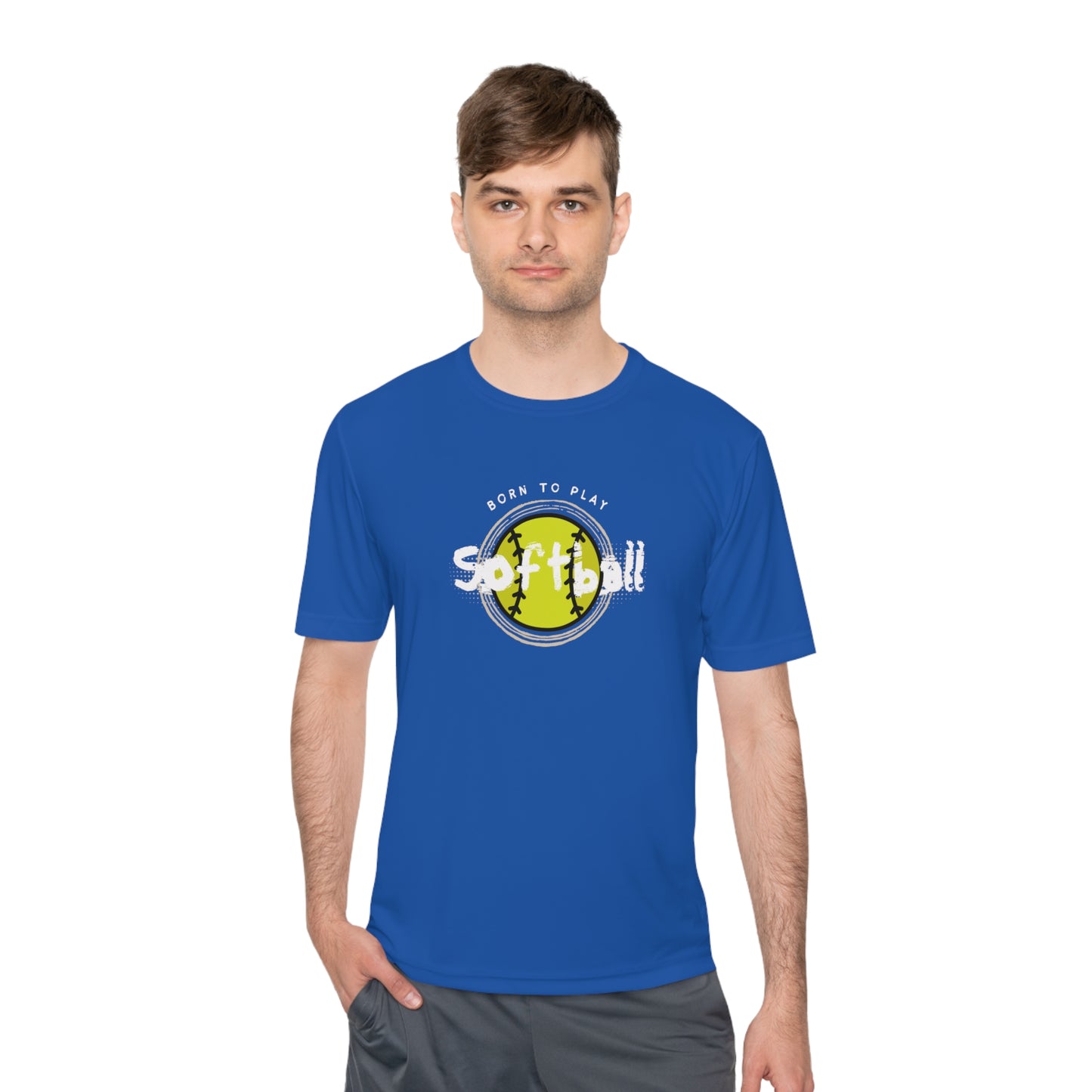 Born to Play Softball Unisex Moisture Wicking Tee