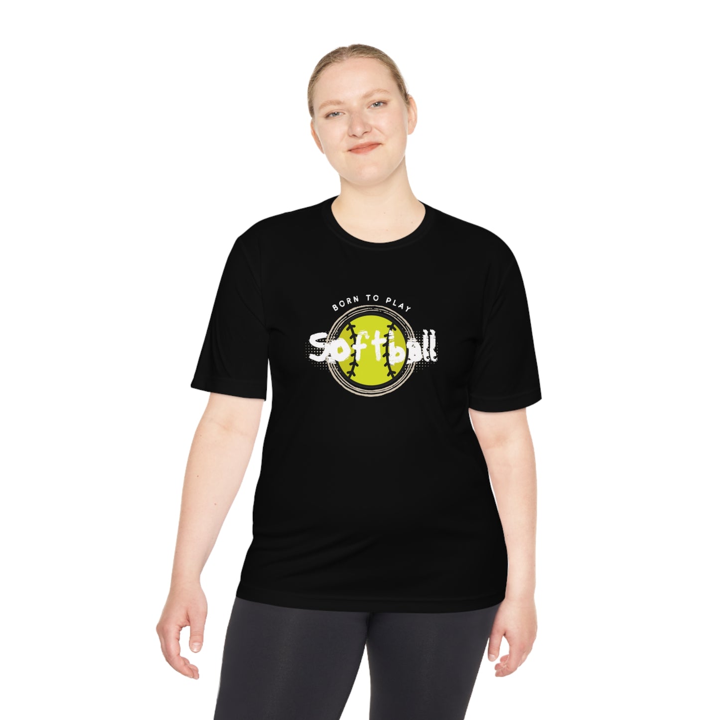 Born to Play Softball Unisex Moisture Wicking Tee