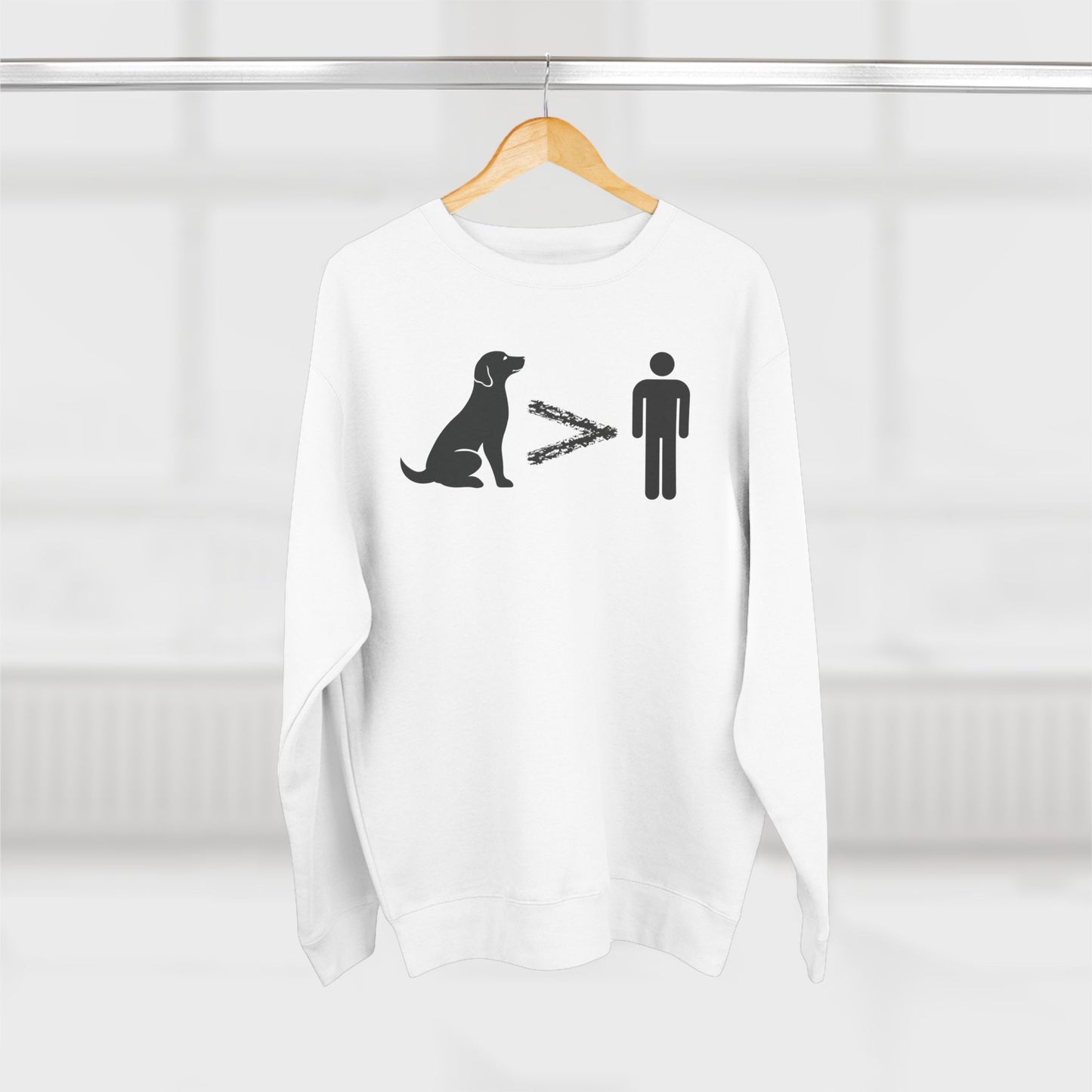 Dogs are greater than people Unisex Crewneck Sweatshirt