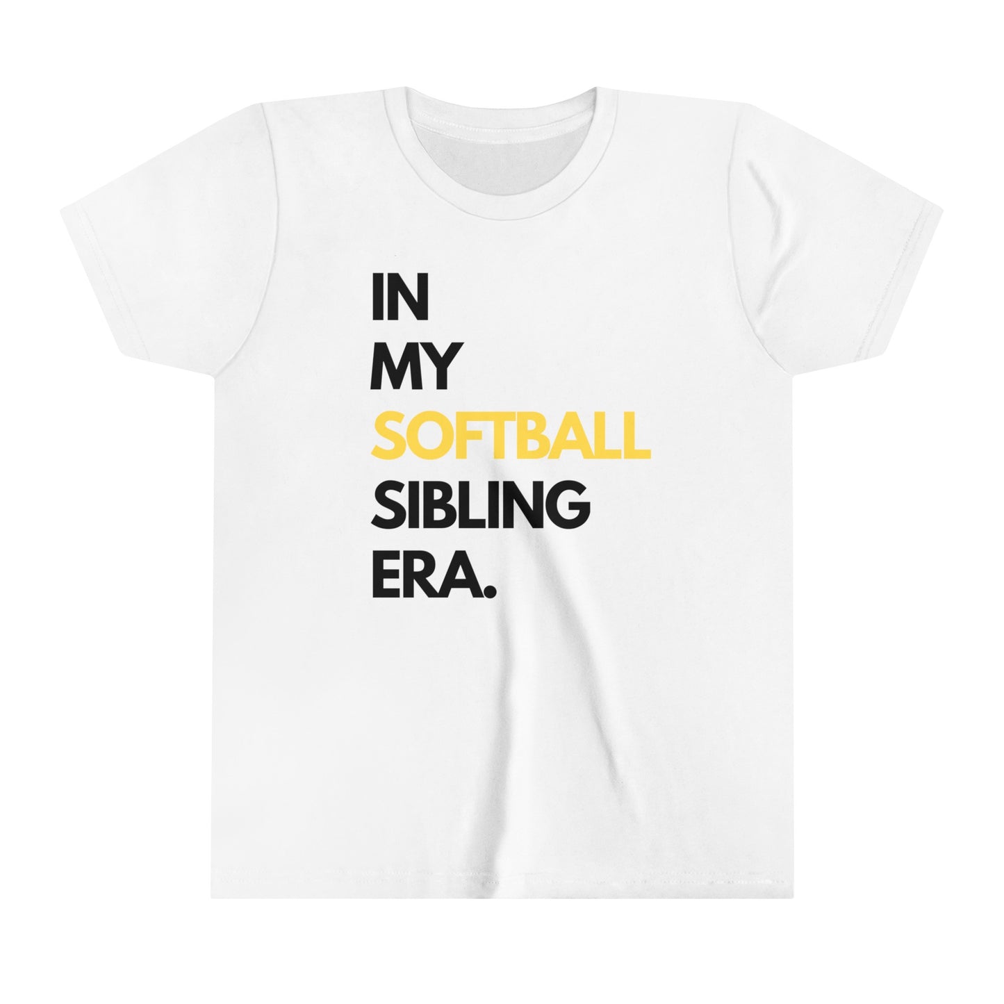 In My Softball Sibling Era Youth Short Sleeve Tee