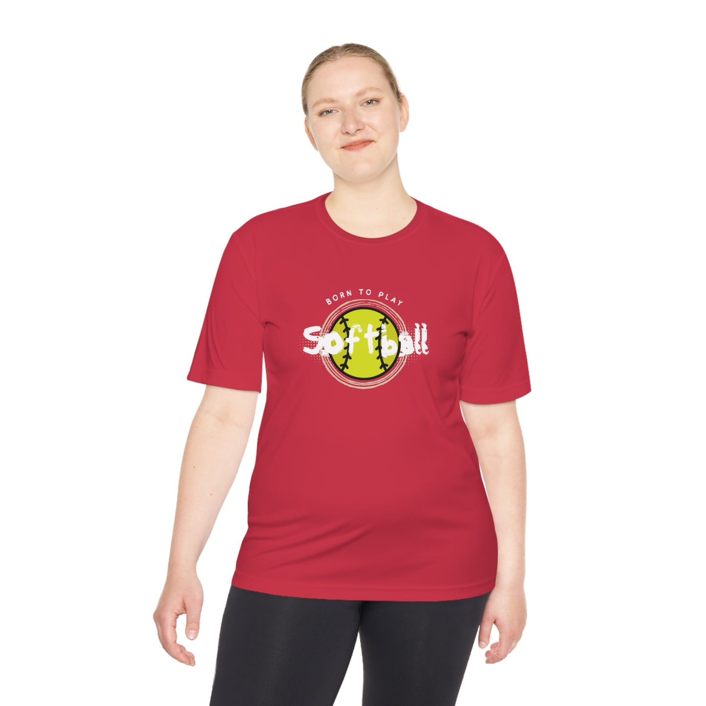 Born to Play Softball Unisex Moisture Wicking Tee