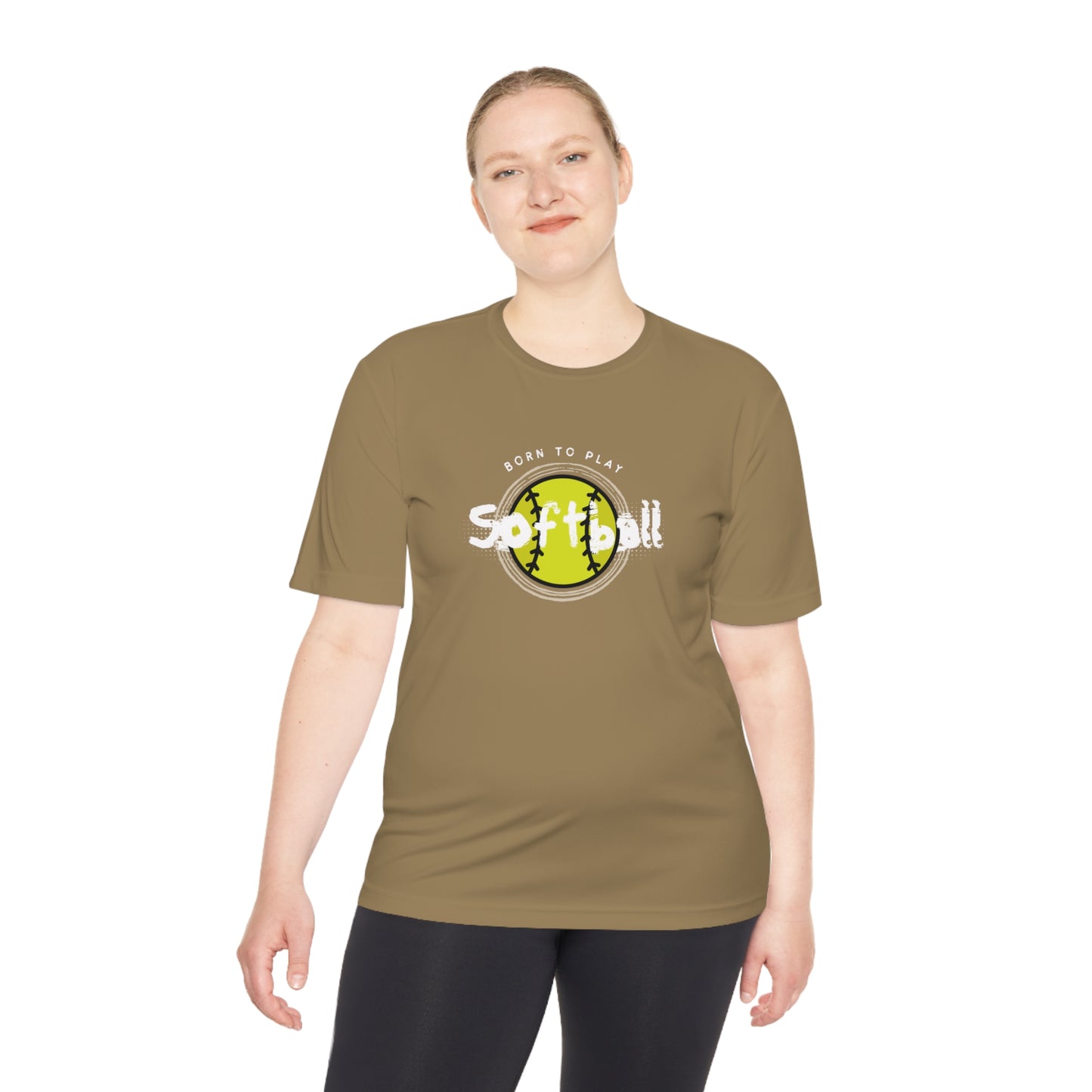 Born to Play Softball Unisex Moisture Wicking Tee