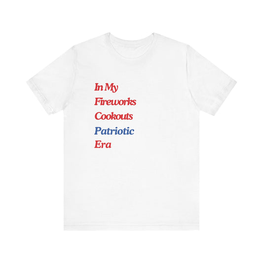 In My Fireworks CookOuts Patriotic Era Unisex Jersey Short Sleeve Tee