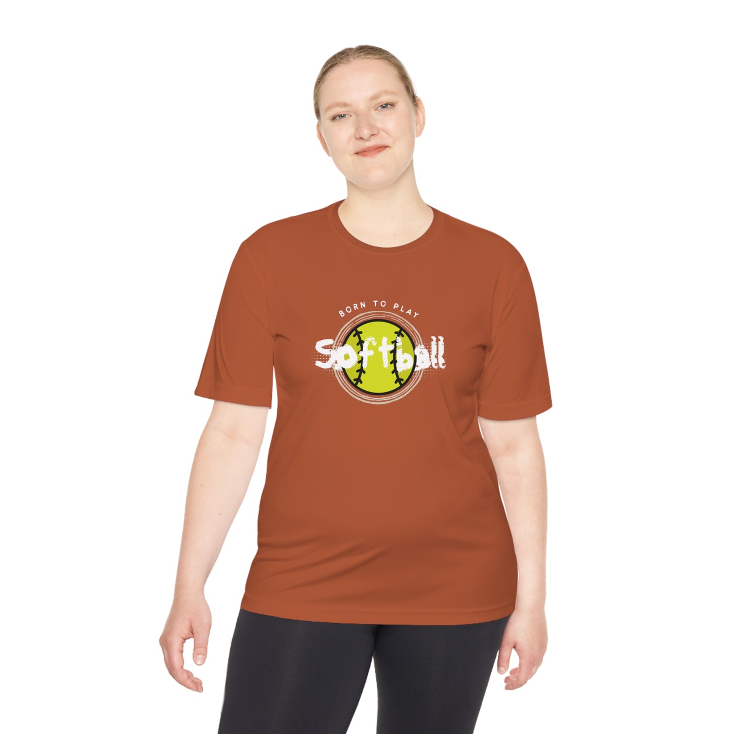 Born to Play Softball Unisex Moisture Wicking Tee