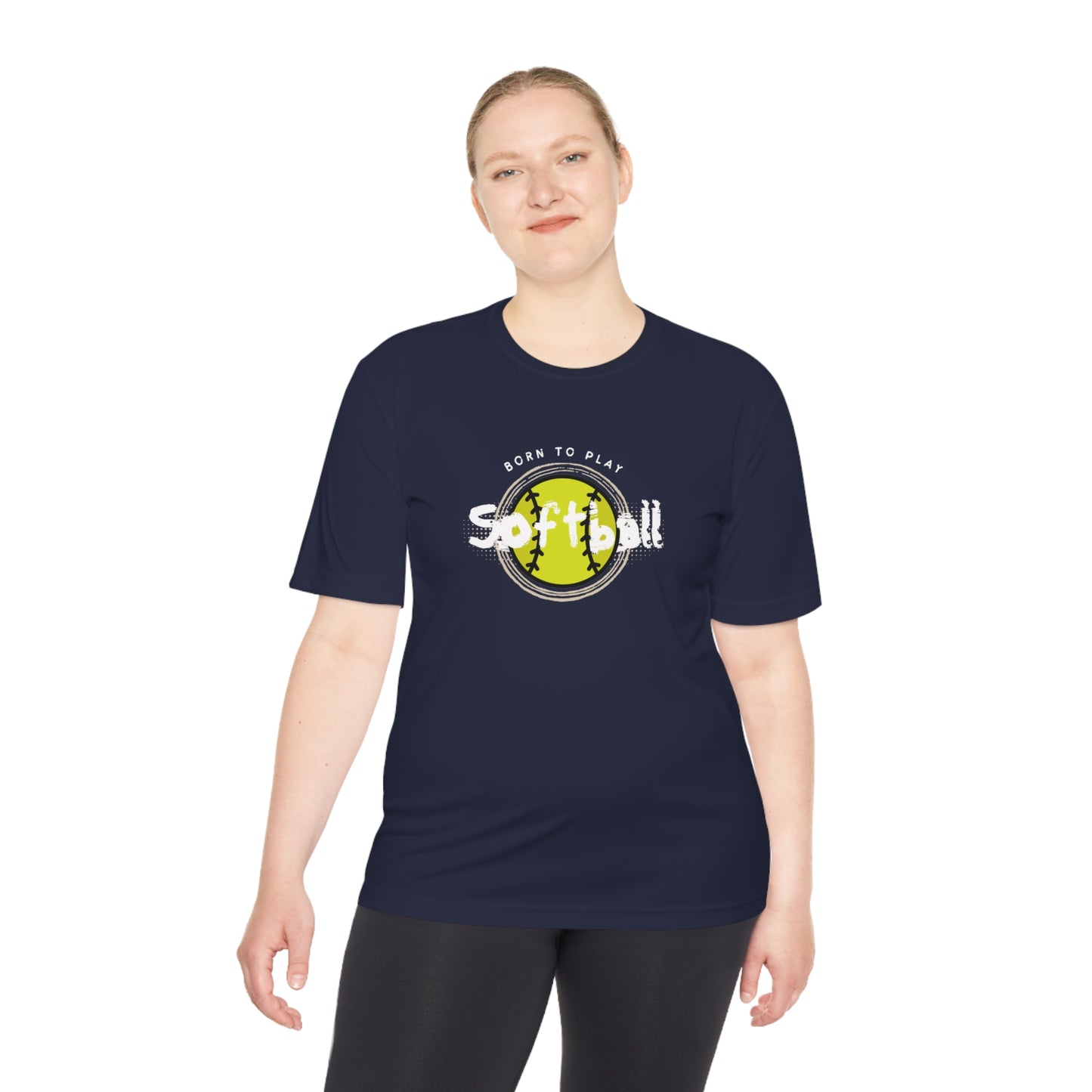 Born to Play Softball Unisex Moisture Wicking Tee